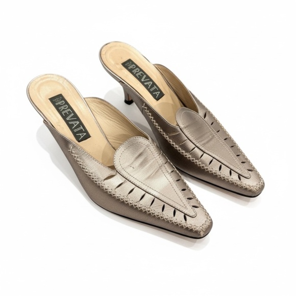 Prevata Women's Beige /silver Mules